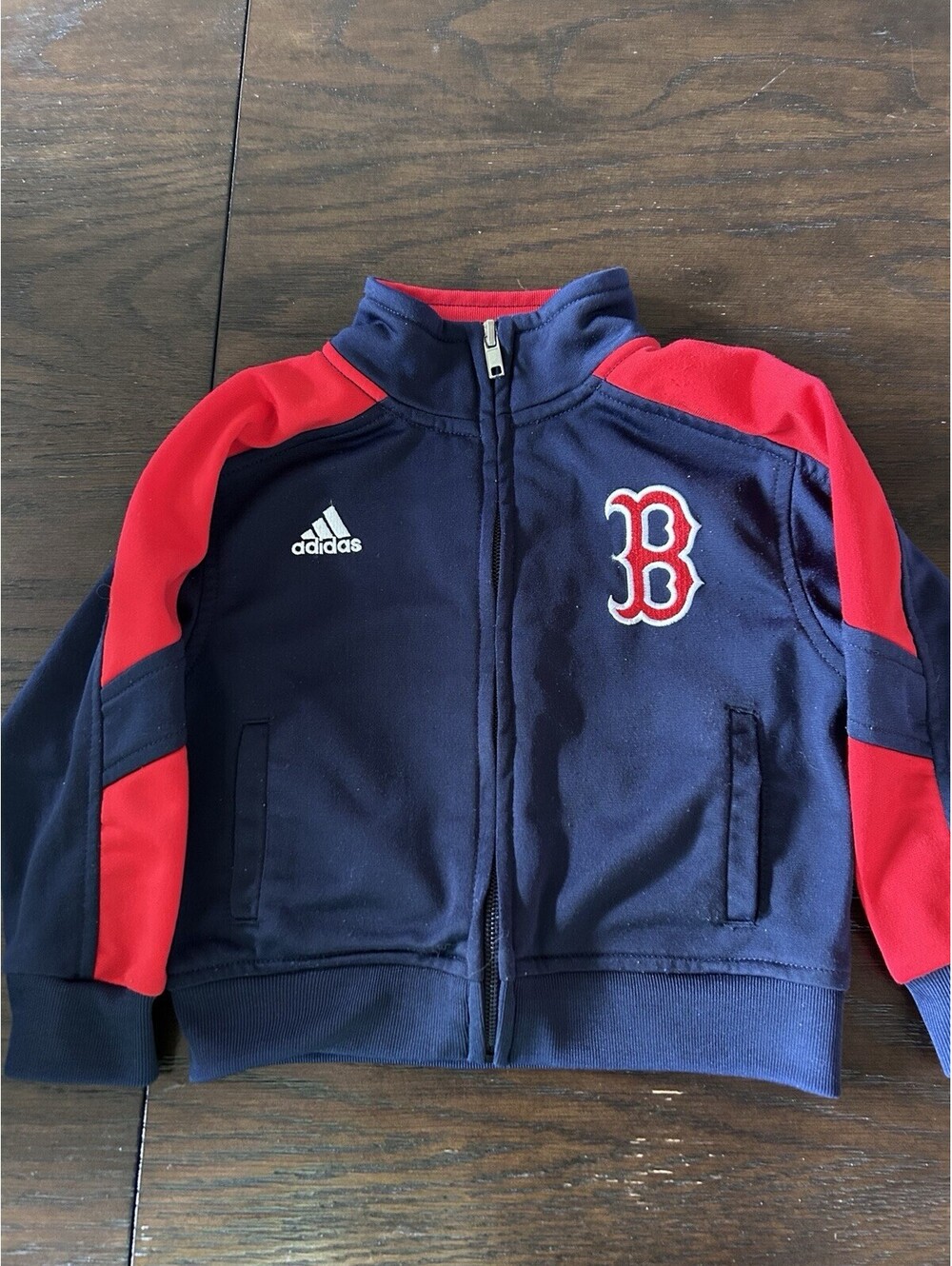 Adidas Boston Red Sox Zip Up Jacket Size 24 Months (Used)